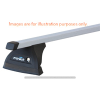 Prorack Silver 2 Bar Standard Through Bar kit to suit Renault Clio Mk3 3dr Hatch (2005 - 2013)