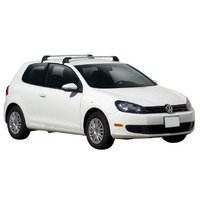 Prorack Silver 2 Bar Aero Flush Bar kit to suit Volkswagen Golf Mk6 3dr Hatch (2010 - 2012)