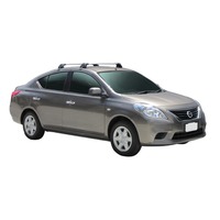 Prorack Silver 2 Bar Aero Flush Bar kit to suit Nissan Almera 4dr Sedan (2011 - Current)