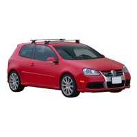 Prorack Silver 2 Bar Aero Through Bar kit to suit Volkswagen Golf Mk5 3dr Hatch (2004 - 2009)