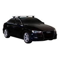 Prorack Silver 2 Bar Aero Through Bar kit to suit Audi A3/S3/RS3 4dr Sedan (8/2013 - 7/2016)