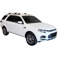 Prorack Silver 2 Bar Aero Through Bar kit to suit Ford Territory 5dr SUV (2011 - Current)