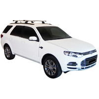 Prorack Silver 2 Bar Heavy Duty Through Bar kit to suit Ford Territory 5dr SUV (2011 - Current)