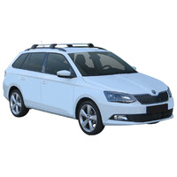 Prorack Silver 2 Bar Aero Flush Bar kit to suit Skoda Fabia Combi 5dr Wagon (2015 - 2018)