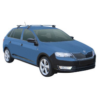 Prorack Silver 2 Bar Aero Through Bar kit to suit Skoda Rapid Spaceback 5dr Wagon (2014 - Current)