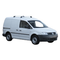 Prorack Silver 2 Bar Aero Flush Bar kit to suit Volkswagen Caddy SWB 5dr Van (12/2015 - 5/2021)