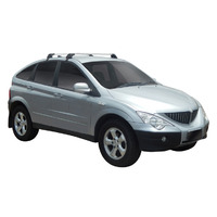 Prorack Silver 2 Bar Aero Flush Bar kit to suit SsangYong Actyon 5dr SUV (2005 - 2013)