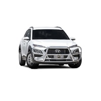 ECB Silver Hammertone Roo Bar to suit Hyundai Kona Ex Highlandr 09/17 - 10/20