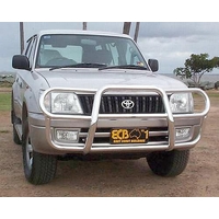 ECB Silver Hammertone Roo Bar to suit Toyota Prado 07/96 - 02/03