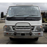 ECB Black Ripple Deluxe 3 BullBar with towpin to suit Fuso Canter FE8 Wide Cab 2005 - 06/11