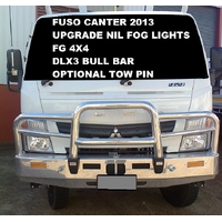 ECB Black Ripple Deluxe 3 BullBar with towpin to suit Fuso Canter FE Wide Cab 2012 - Onwards