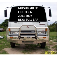 ECB Silver Hammertone Deluxe 3 BullBar to suit Fuso Fighter FK 2003 - 05/08