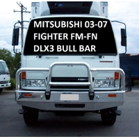 ECB Black Ripple Deluxe 3 BullBar with towpin to suit Fuso Fighter FM/FN 03/05 - 05/08