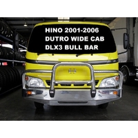 ECB Textura Black Deluxe 3 BullBar with towpin to suit Hino Dutro Wide Cab 2001 - 2006