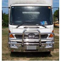 ECB Silver Hammertone Deluxe 3 BullBar to suit Hino 500 Series FC Euro 5