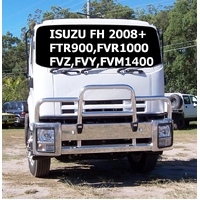 ECB Polished Deluxe 3 BullBar to suit Isuzu FTR (FV) 2008 - 2010