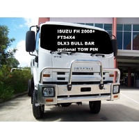 ECB Polished Deluxe 3 BullBar with towpin to suit Isuzu FTS (FH) 4X4 2008 - Onwards