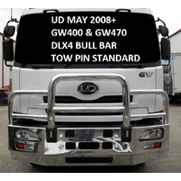 ECB Silver Hammertone Deluxe 4 BullBar with towpin to suit UD Quon Euro 5 08/11 - Onwards