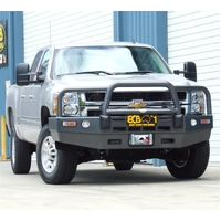 ECB Black Ripple Winch BullBar with Bumper Lights to suit Chevrolet Silverado 2500HD 4X4 2008 - 2010