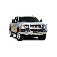 ECB Black Ripple BullBar with Bumper Lights to suit Chevrolet Silverado 2500HD 4X4 2011 - 08/14