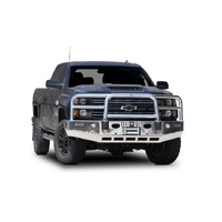 ECB Black Ripple Winch BullBar with Bumper Lights to suit Chevrolet Silverado 2500HD 09/14 - 03/18