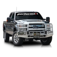 ECB Textura Black Winch BullBar with Bumper Lights to suit Ford F350 Super Duty 07/14 - 12/16