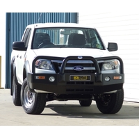 ECB Black Ripple BullBar with Bumper Lights to suit Ford Ranger PK 04/09 - 09/11