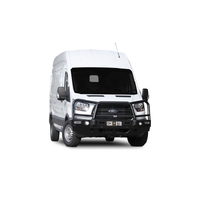 ECB Black Ripple BullBar with Bumper Lights to suit Ford Transit VO 05/18 - 04/19