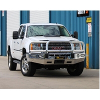 ECB Polished Winch BullBar with Bumper Lights to suit GMC Denali 2500HD 2011 - 2014