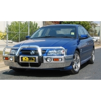 ECB Black Ripple BullBar with Bumper Lights to suit Holden Commodore VZ Storm 2004 - 2007