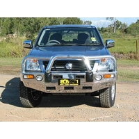 ECB Polished BullBar with Bumper Lights to suit Holden Rodeo RA LT 03/03 - 12/06