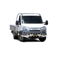 ECB Textura Black BullBar with Bumper Lights to suit Iveco Daily 50C 02/12 - 12/14