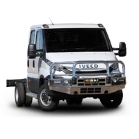 ECB Black Ripple BullBar with Bumper Lights to suit Iveco Daily 50C 02/15 - 01/21