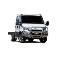 ECB Textura Black BullBar with Bumper Lights to suit Iveco Daily 50C 02/15 - 01/21