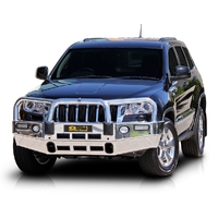 ECB Silver Hammertone BullBar with Bumper Lights to suit Jeep Grand Cherokee MY12 Limited MY12 - MY13