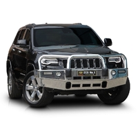 ECB Black Ripple BullBar with Bumper Lights to suit Jeep Grand Cherokee MY14 Limited 06/13 - 03/17