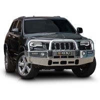 ECB Black Ripple BullBar with Bumper Lights to suit Jeep Grand Cherokee MY14 OverLand Ex Summit 06/13 - 03/17