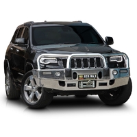 ECB Black Ripple Winch BullBar with Bumper Lights to suit Jeep Grand Cherokee MY14 Laredo 06/13 - 03/17