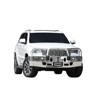 ECB Textura Black Winch BullBar with Bumper Lights to suit Jeep Grand Cherokee OverLand 04/17 - 09/20