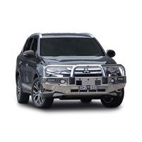 ECB Textura Black BullBar with Bumper Lights to suit Mitsubishi Outlander ZL 06/18 - 07/21