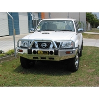 ECB Polished BullBar to suit Nissan Patrol GU Y61 4.8LT Petrol 10/04 - 04/16