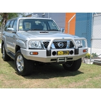 ECB Polished Winch BullBar to suit Nissan Patrol GU Y61 3.0LT TD 10/04 - 04/16