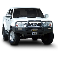 ECB Black Ripple Winch BullBar to suit Nissan Navara D22 4WD (Japan) 10/01 - 09/10