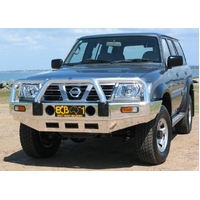 ECB Polished BullBar to suit Nissan Patrol GU Y61 Wagon 12/97 - 09/04