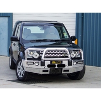 ECB Black Ripple Winch BullBar with Bumper Lights to suit Landrover Discovery 4 10/09 - 2014