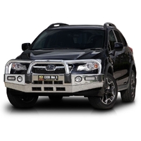 ECB Black Ripple BullBar with Bumper Lights to suit Subaru XV 11/12 - 04/17