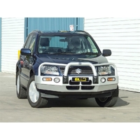 ECB Textura Black BullBar with Bumper Lights to suit Suzuki Grand Vitara Disc Rear BR 09/08 - 07/12