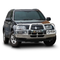 ECB Black Ripple BullBar with Bumper Lights to suit Suzuki Grand Vitara Petrol Mod 08/12 - 12/18