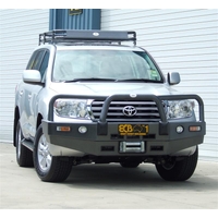 ECB Black Ripple Winch BullBar With Bumper Lights to suit Toyota LandCruiser 200 Series GXL 11/07 - 01/12