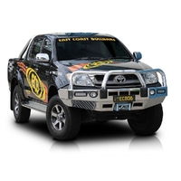 ECB Polished Winch BullBar With Bumper Lights to suit Toyota HiLux 4WD 03/05 - 07/11